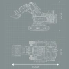 Yuxing Model Wang Xin 17048 Libo Kaier R980 mechanical excavator high-difficulty assembly building block toys cross-border Application Scenario